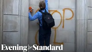 Arrests made after Just Stop Oil activists spray orange paint on buildings