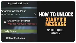 Wait For Xiaoyu's Message (Solution) Shadow of the Past | Wuthering Waves