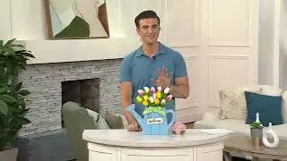 Spring Welcome Sign with Tulips by Valerie on QVC
