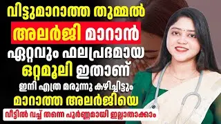 വിട്ടു മറാത്താ തുമ്മൽ അലർജി ഇവ പൂർണ്ണമായി മാറ്റം ഈ ഒറ്റമൂലി കഴിച്ചാൽ മതി