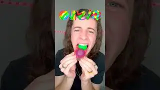 !GIANT RAINBOW NERDS! 💜💙💛❤️❤️ #shorts #food #nerds #rainbow