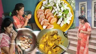 প্রেগনেন্সিতে আমি রোজ কি কি খাওয়া দাওয়া করি নিজের ভালো এবং বেবির সুস্থতার জন্য।।