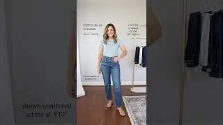 26-27&rdquo; inseam jeans for petites! Links to shop through the related video. #petitestyle