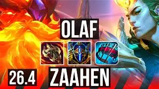 OLAF vs ZAAHEN (TOP) | Good KDA: 10/1/4 | KR Master | 26.4