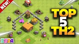 Town hall 2(Th2) Base | Town hall 2(Th2) Farming/Trophy/Pushing/War Base | Coc Th2 Base (Link) 2024
