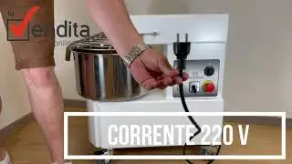 Impastatrice Spirale MECNOSUD IM18MV con variatore di velocità 18kg impasto al ALTISSIMA IDRATAZIONE