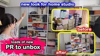 STUDIO MAKEOVER REVEAL | HUGE PR UNBOXING | Aanam C