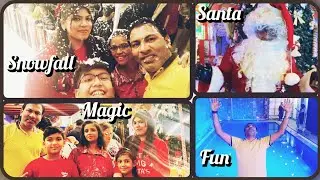 SNOWFALL in Karachi || SANTA Arrival and ELF 🎊🧑🏻‍🎄☃️🎄 with naughty GRINCH dance 🥳🎉 ||