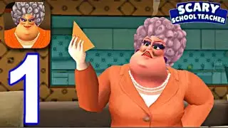 Haunted Scary School Teacher 3D Mobile - Gameplay walkthrough Part 1 Tutorial (iOS,Android)
