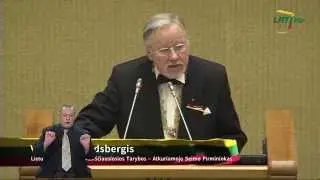 Auk&scaron;čiausiosios Tarybos - Atkuriamojo Seimo Pirmininkas V. Landsbergis (2015-03-11) HD