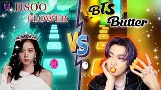 Blackpink - Flower_(Jisso) VS BTS - Butter_in tiles hop game play- jxbxg