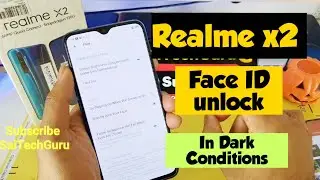 Realme x2 faceid unlock in dark conditions