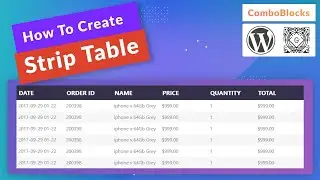 how to create strip table in Gutenberg?