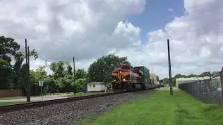 KCS 4865 double stacker train, Richmond Texas 5/8/2021