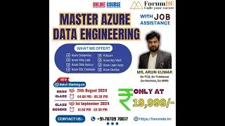 New Batch | Azure Data Engineering | Mr. Arun Kumar