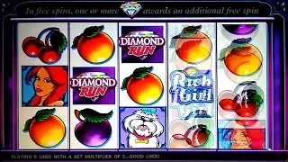 Rich Girl Slot Machine - $45 High Limit Live Play and Diamond Run Bonus!