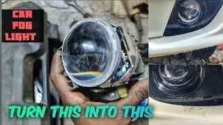 brightest projector car Fog light DIY