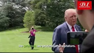 Trump Blames 'Professional Agitators' for LA Riots | Calls for Jail Time