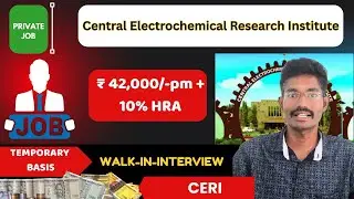 CSIR-CECRI Recruitment 2025 👉 Govt Job NO EXAM | 10th/ITI/Graduate Eligible | Apply Fast!