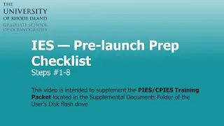 IES PreLaunch Checklist Steps 1-8 voiceover