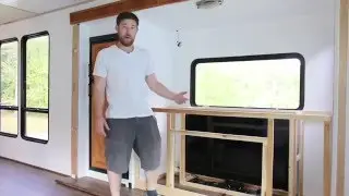 RV Media Cabinet with TV Lift in Mid-Construction