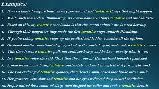 Tentative Meaning with Examples