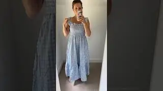 Amazon Dress Review &bull; Baby Blue Gingham Dress for summer