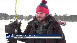Eagle River firefighters build ice castle