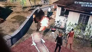 The Goat Simulator payday crew break the fourth wall
