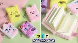 DIY cute mini pocket diary | homemade mini notebook | DIY notebook keychain| kawaii dairy.