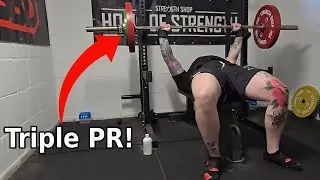 Bench Press 142,5 kg x 3 &ndash; Triple PR time!