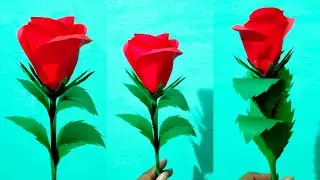 Rose Flowers Leaf Making💡Gulab Ke Phool ki Pattiyan Banana 🌿 #leaf #rose #papercraft #craft #diy