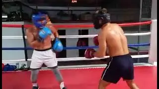 Ken Danila vs  Cristian lee Cuarez sparing in tagaytay  gym