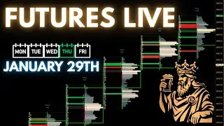 🔴Live: Order Flow: Futures & Volume Profile | January 29th.