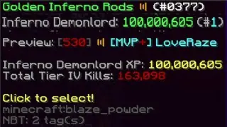 HITTING #1 BLAZE XP (Hypixel Skyblock)