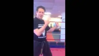 Joe Corley Karate Marietta Roswell Teaches Right Cross for Kickboxing & Krav Maga