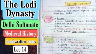 The Lodhi Dynasty || Delhi Sultanate || Medieval History || Lec. 14 || An Aspirant !