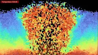 Convection and mixing of Lennard-Jones particles