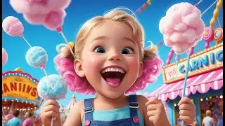 Cotton Candy, Sweet and Light Delight | Fun Candy-Themed Rhyme for Toddlers | Playful Preschool Song