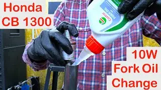 Delboy's Garage:- Honda CB1300,  Fork Oil Change!