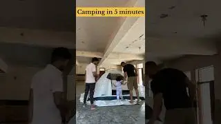 Camping setup in 5 minutes | how to camp setup decathlon 4 person camp⛺️⛺️ #camping #decathlon