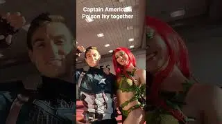 Captain America & Poison Ivy together @Amazing Comic con 2022 #subscribe #comics #anime