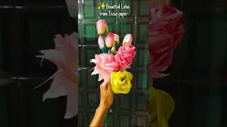 🌷Beautiful lotus from Tissue paper #shorts#viralvideo#diy