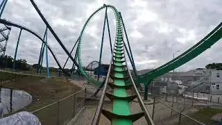 Kraken Unleashed: SeaWorld Orlando’s Mythical Floorless Coaster - Front Row 4K