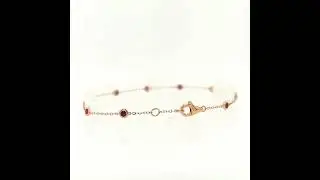 18Kt Rose Gold Diamond & Ruby Bracelet