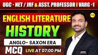 ENGLISH LITERATURE  HISTORY | UGC NET / JRF & ASSISTANT PROFESSOR BY TRIPATHI SIR