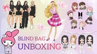 BLIND BAG COMPILATION ASMR|UNBOXING BLIND BAG🎀💌|Blackpink,bts,melody,cinnamoroll,barbie blind bags