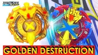 GOLDEN DESTRUCTION ! Gold Xcalius Vs Xeno Xcalius Battle