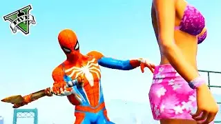 GTA V Spiderman Water Ragdolls @ Bridge Pole