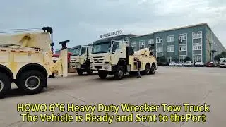 Export 6 units HOWO All Wheel Drive 6x6 6WD Tow Wrecker Truck